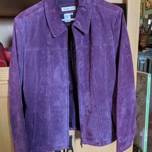 Purple suede jacket sz L